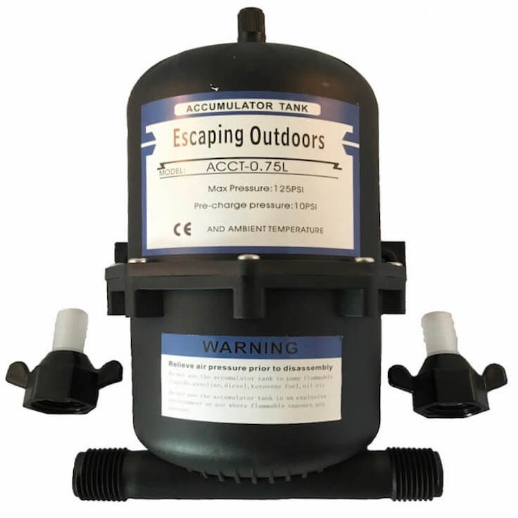 Escaping Outdoors 0.75L accumulator tank for potable water - Water Pumps Now