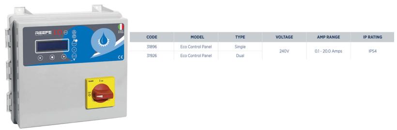 Reefe ECO pump control panel specifications