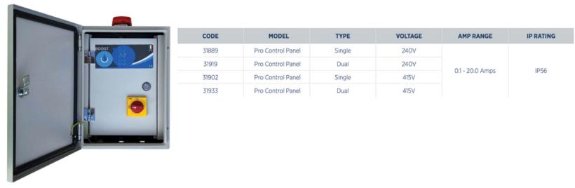 Reefe PRO single and dual pump control panel specifications