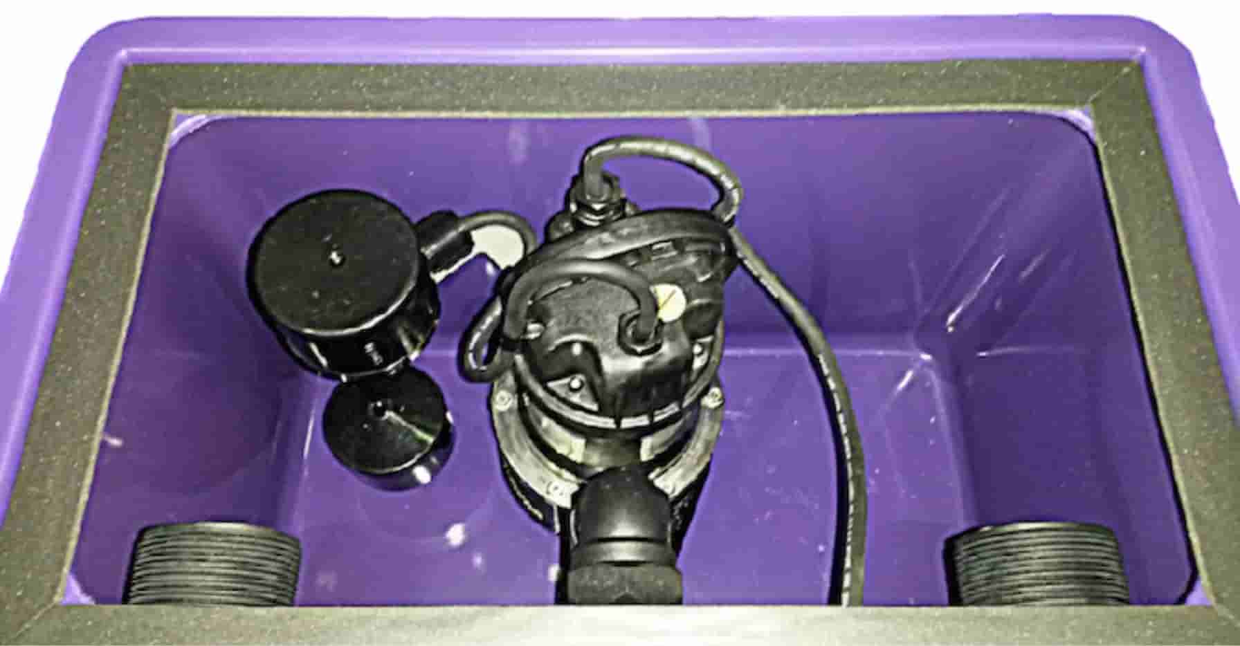 Reefe RUP undersink pump system with vortex sump pump internal photo Water Pumps Now