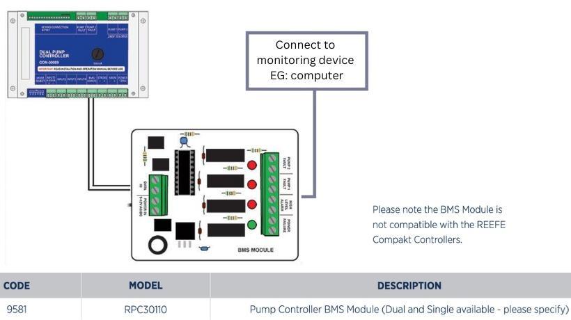 Reefe pump control auxiliary equipment BMS MODULE to connect controller computer