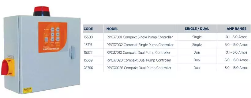Reefe Compakt pump controller specifications - Water Pumps Now