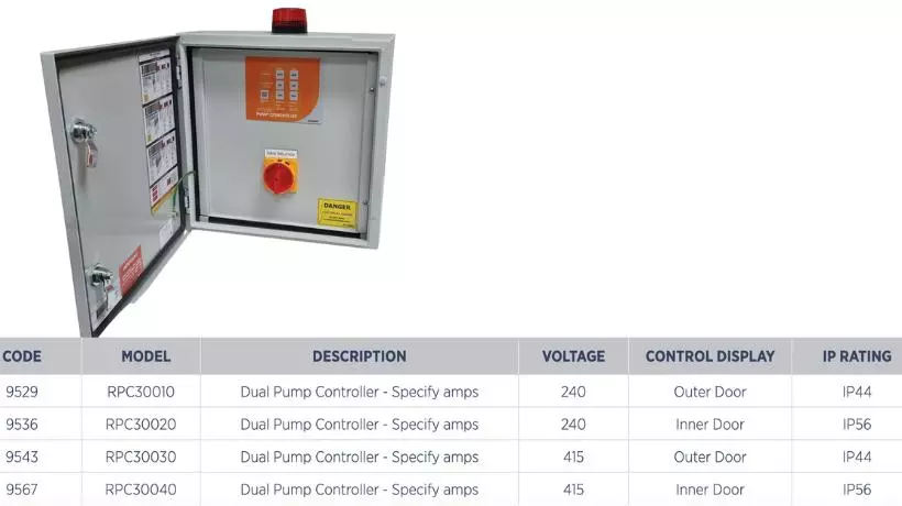 Reefe RPC30020 240v dual pump controller w inner door