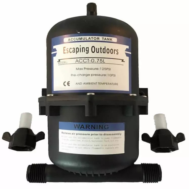 Escaping Outdoors 0.75L accumulator tank for potable water