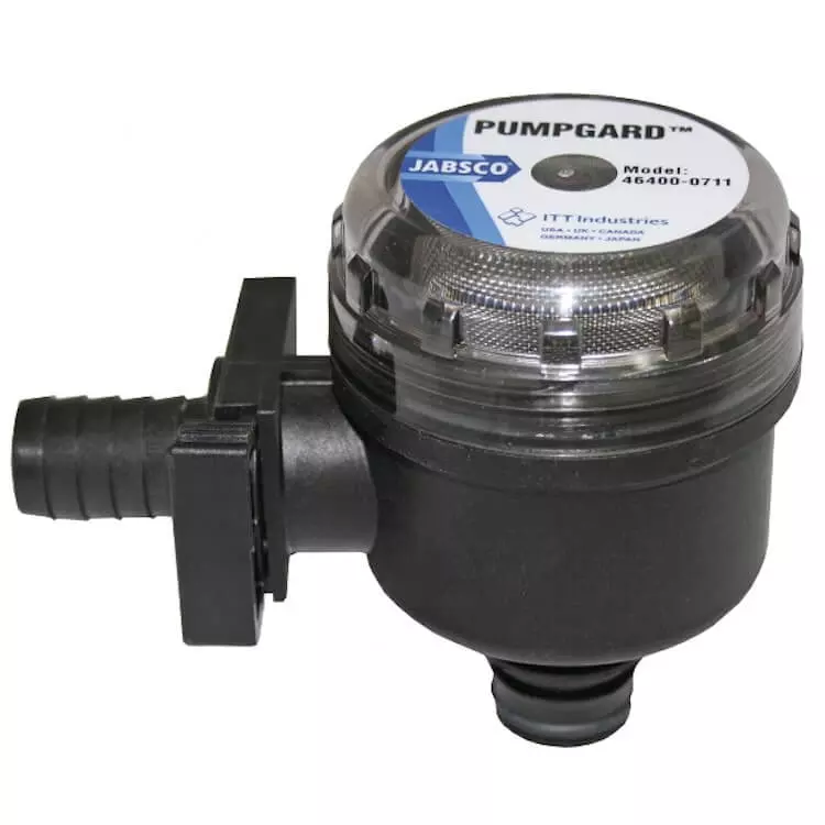 Jabsco water pump strainer