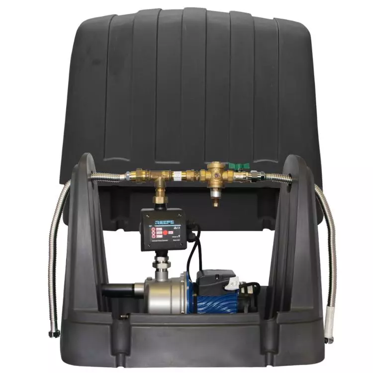 Reefe RM7000-3 rain to mains pump system with Reefe PRJ65 house pressure pump