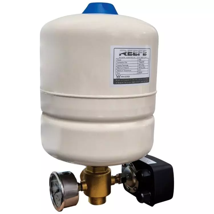 Reefe 10 bar pressure tank assembly with digital pressure switch and fittings