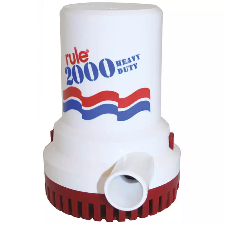 Rule 2000 12v submersible marine boat bilge water transfer pump