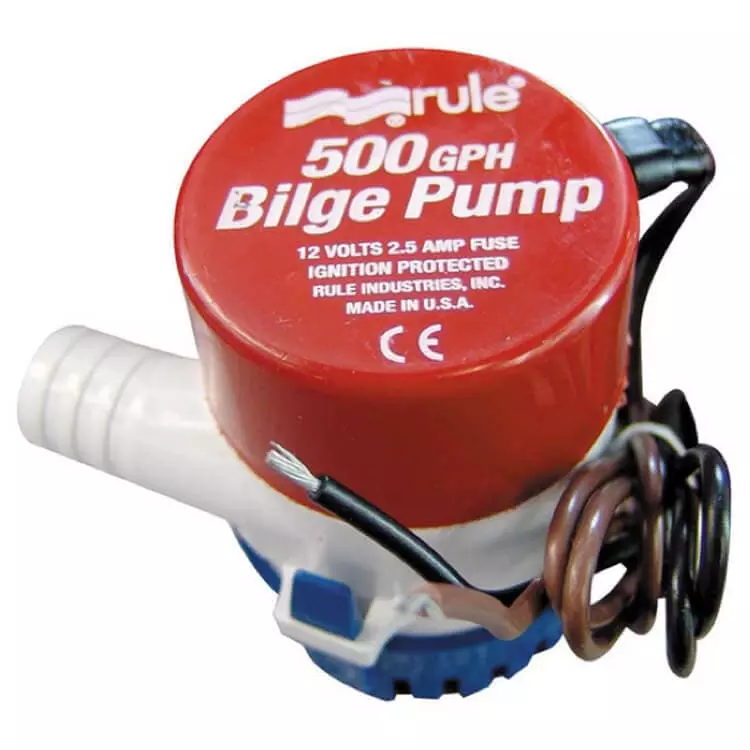 Rule 500 12V 23LPM Submersible bilge boat baitbox pump - Water Pumps Now
