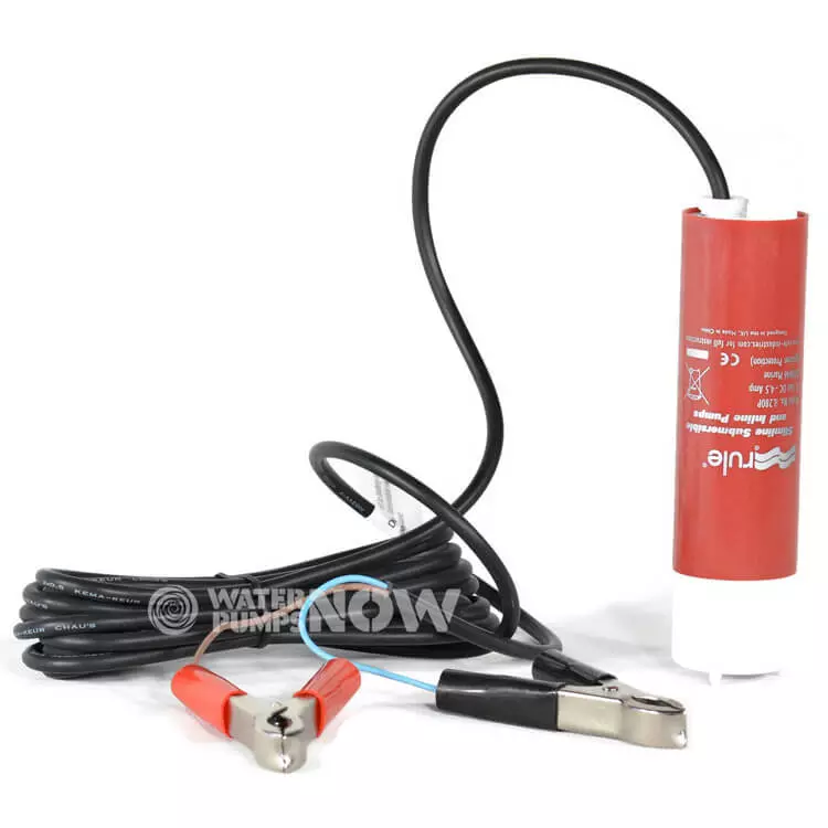 Rule IL280 12V 18LPM inline submersible water or diesel transfer pump