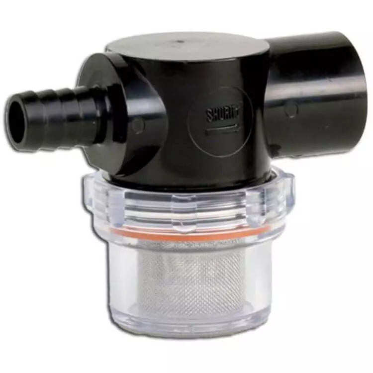 Shurflo pump strainer half inch barb half inch female BSP twist on filter