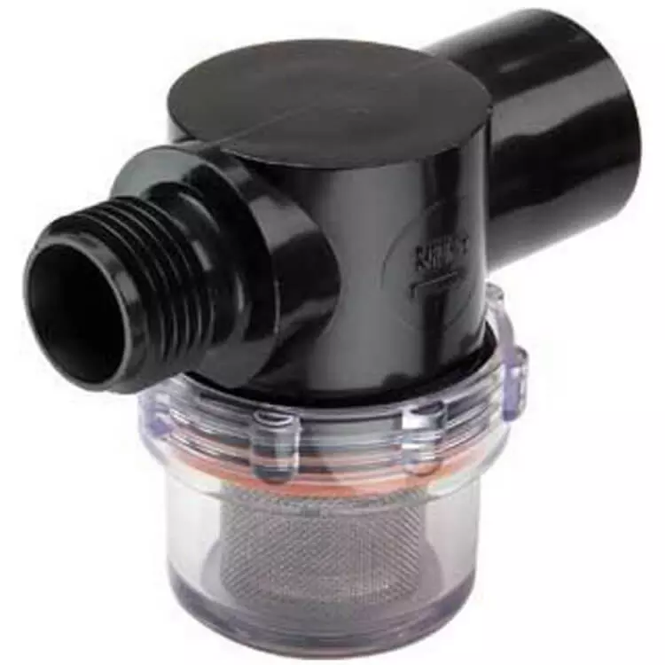 Shurflo pump strainer half inch male BSP half inch female BSP