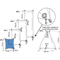 50 litre freshwater flexible water storage tank