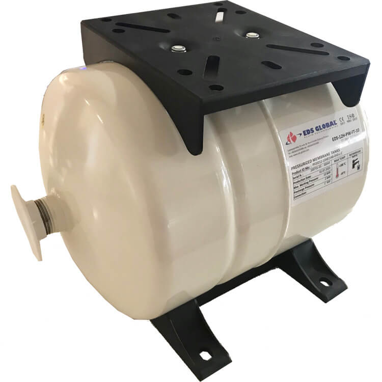 Reefe PT12 10 Bar 12 litre horizontal pressure tank with stand