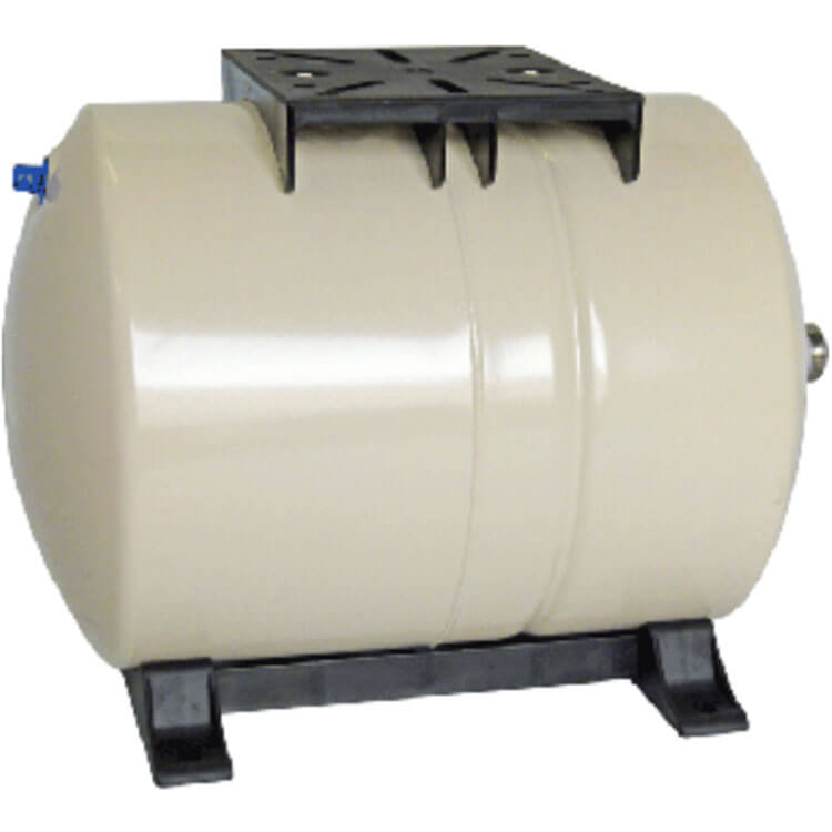Reefe PT24H 24 litre 10BAR horizontal water pressure tank - Water Pumps Now