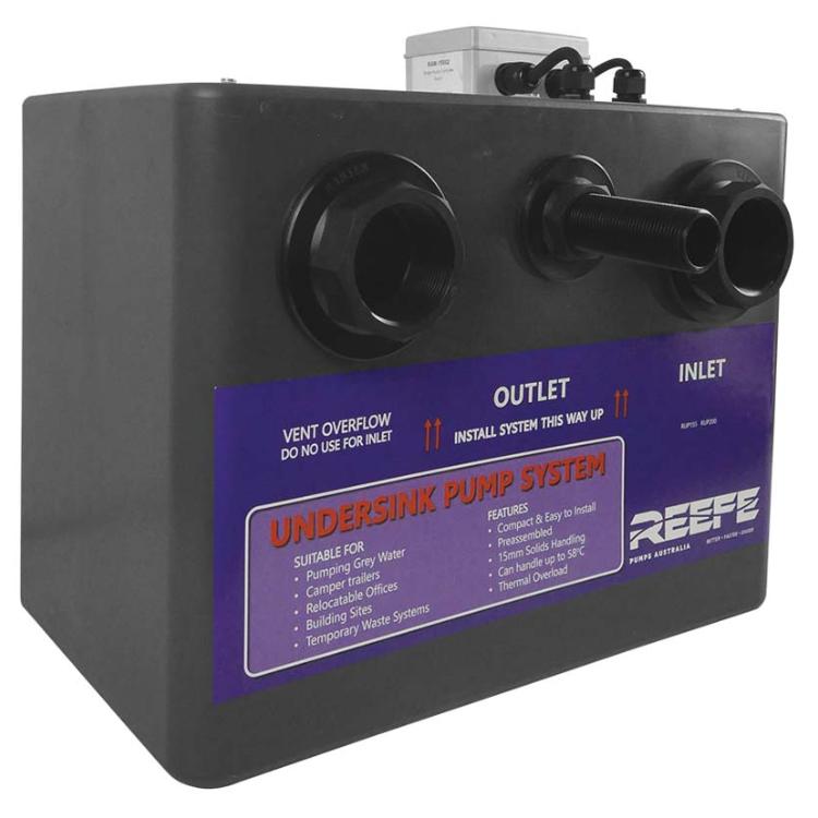 Reefe QUP155-T undersink pump system with Reefe RVS155VF sump pump