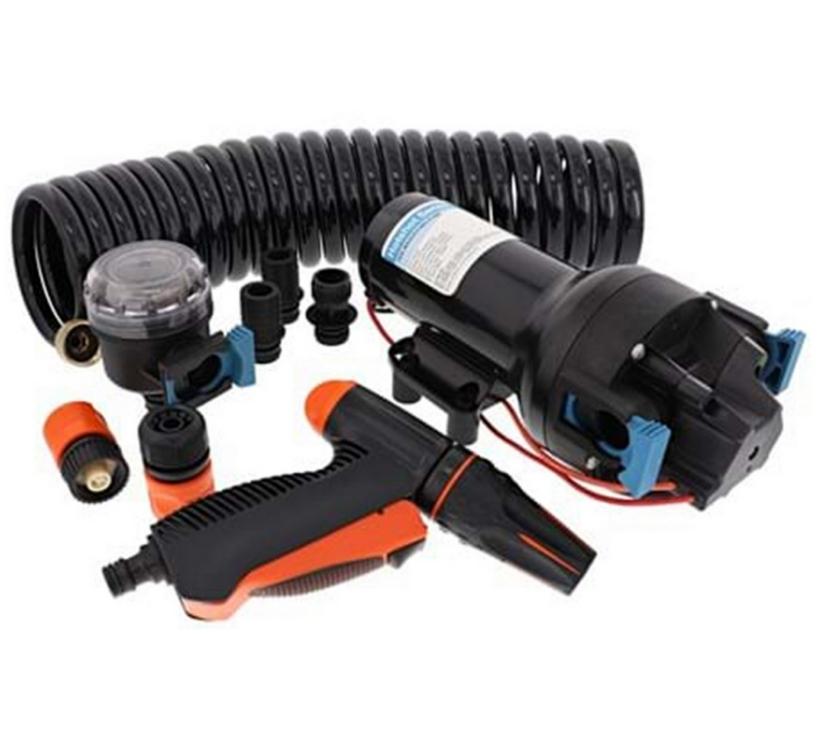 Jabsco Hotshot HD6 washdown saltwater pump kit w hose 12v 70PSI - Water Pumps Now Australia