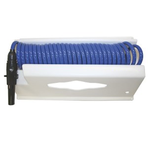 Hosecoil 7.6m horizontal mount hose storage deck wash system - Water Pumps Now