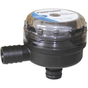 Jabsco 12v water pump strainer plug in 20mm hose barb - Water Pumps Now