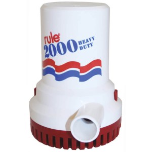 Rule 2000 12v submersible marine boat bilge water transfer pump - Water Pumps Now