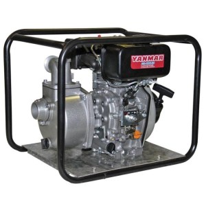 Yanmar L48 diesel twin impeller fire fighting pump with recoil start and 2 inch discharge with roll frame